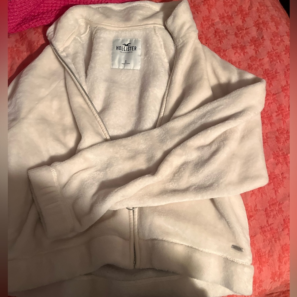 Hollister Off-White Fleece Jacket